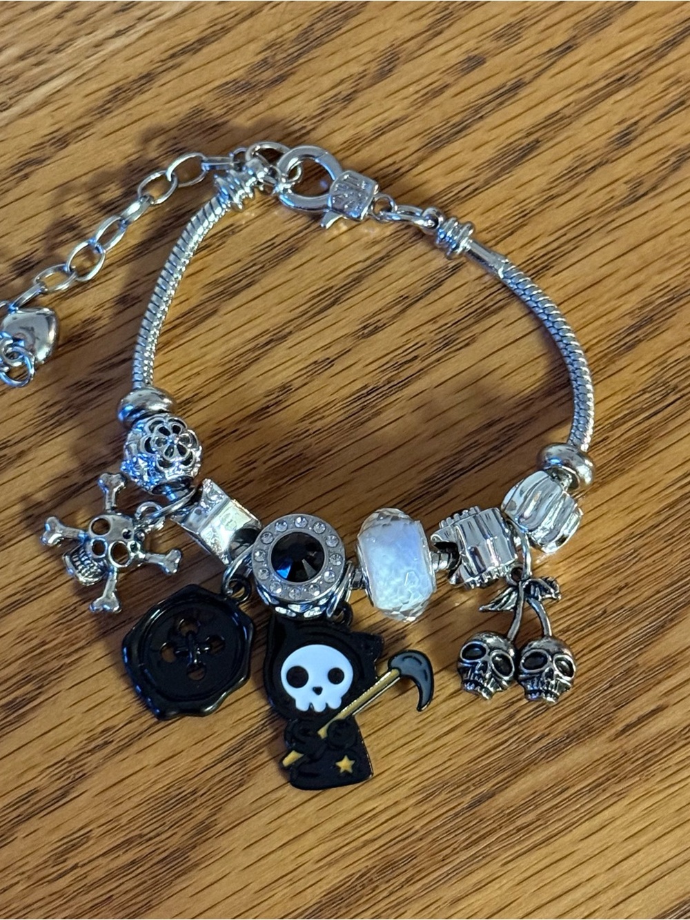 Halloween Grim Reaper Charm Bracelet